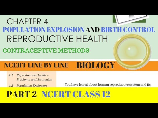 Biology Class 12th | Reproductive health Theory Part-02